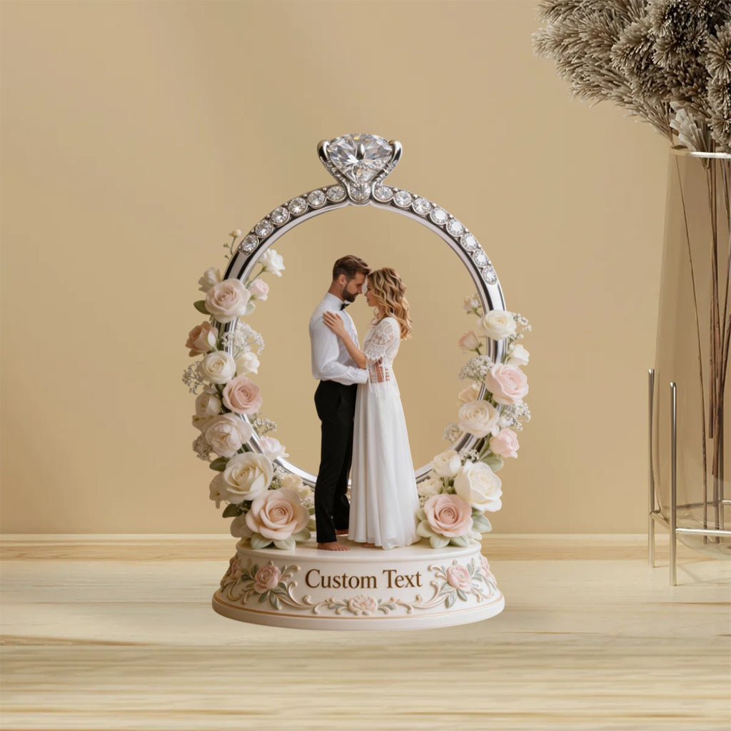 Wedding Gift, Couple Wedding Anniversary - Personalized Couple Custom Shaped Acrylic Plaque