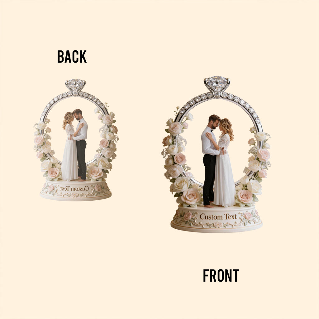 Wedding Gift, Couple Wedding Anniversary - Personalized Couple Custom Shaped Acrylic Plaque