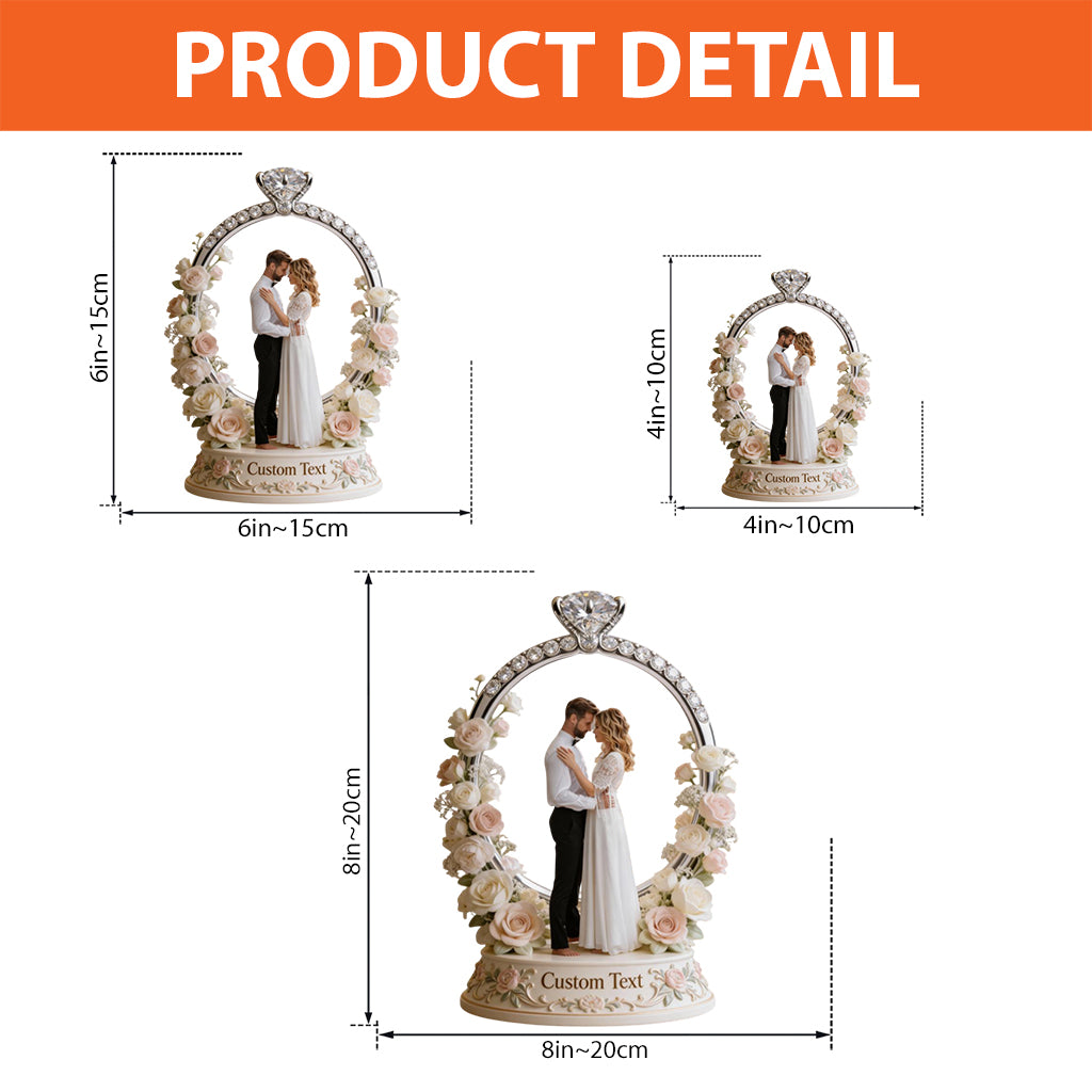 Wedding Gift, Couple Wedding Anniversary - Personalized Couple Custom Shaped Acrylic Plaque