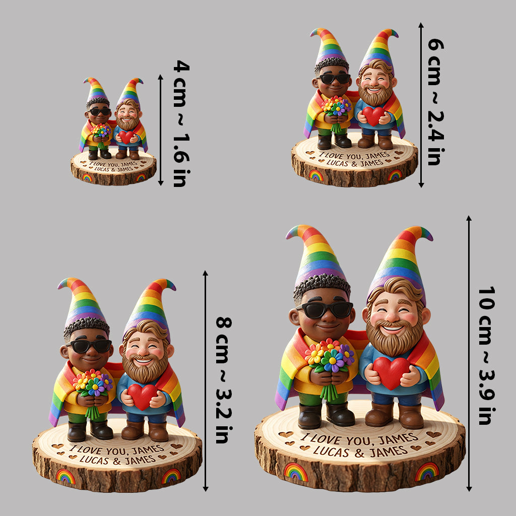 Figurine 3D Premium Personnalisée - Soutien LGBT pour Couples
