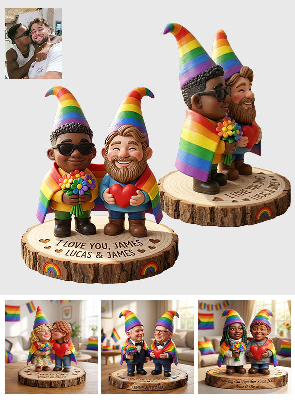 Figurine 3D Premium Personnalisée - Soutien LGBT pour Couples