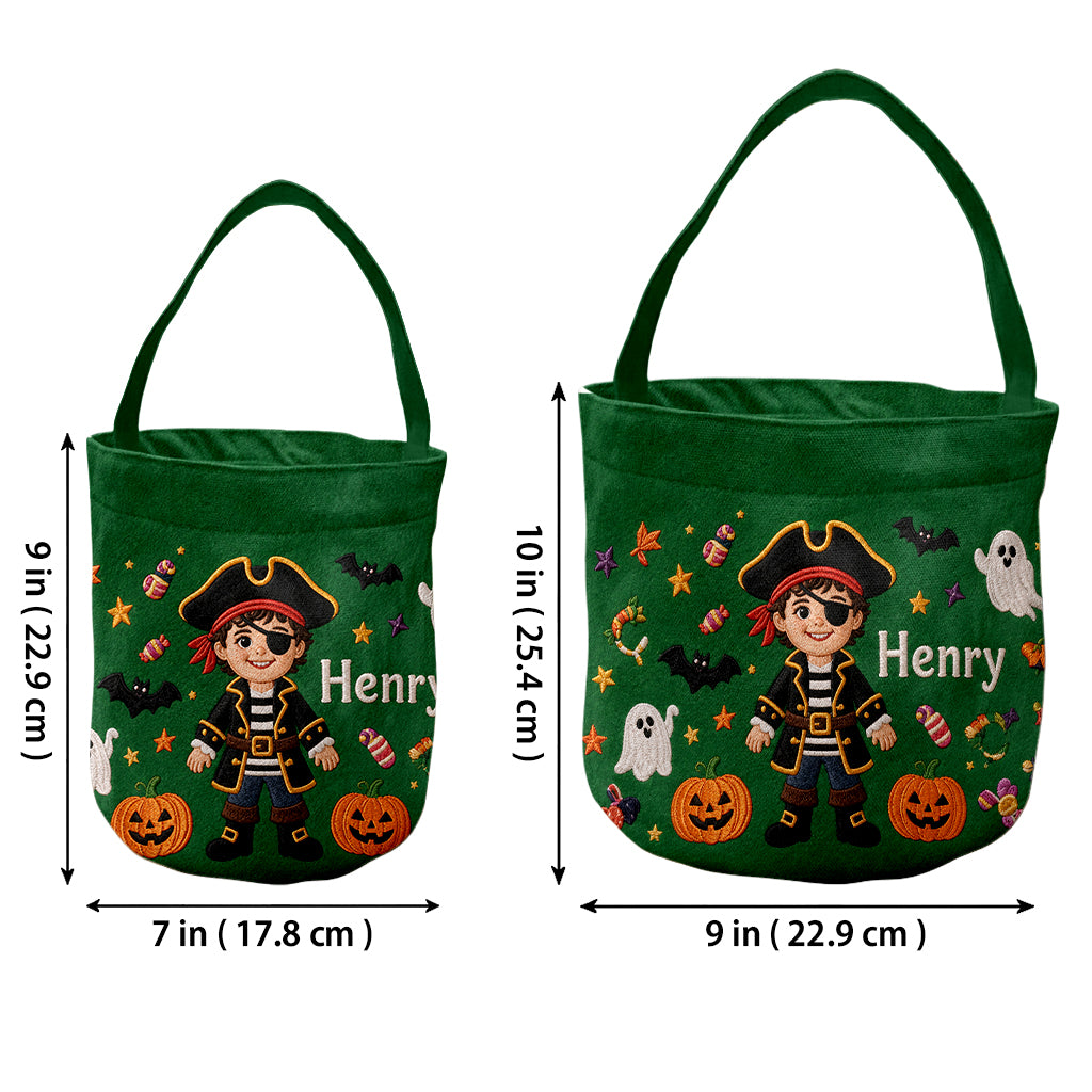 Trick Or Treat - Personalized Kid Canvas Bucket Bag