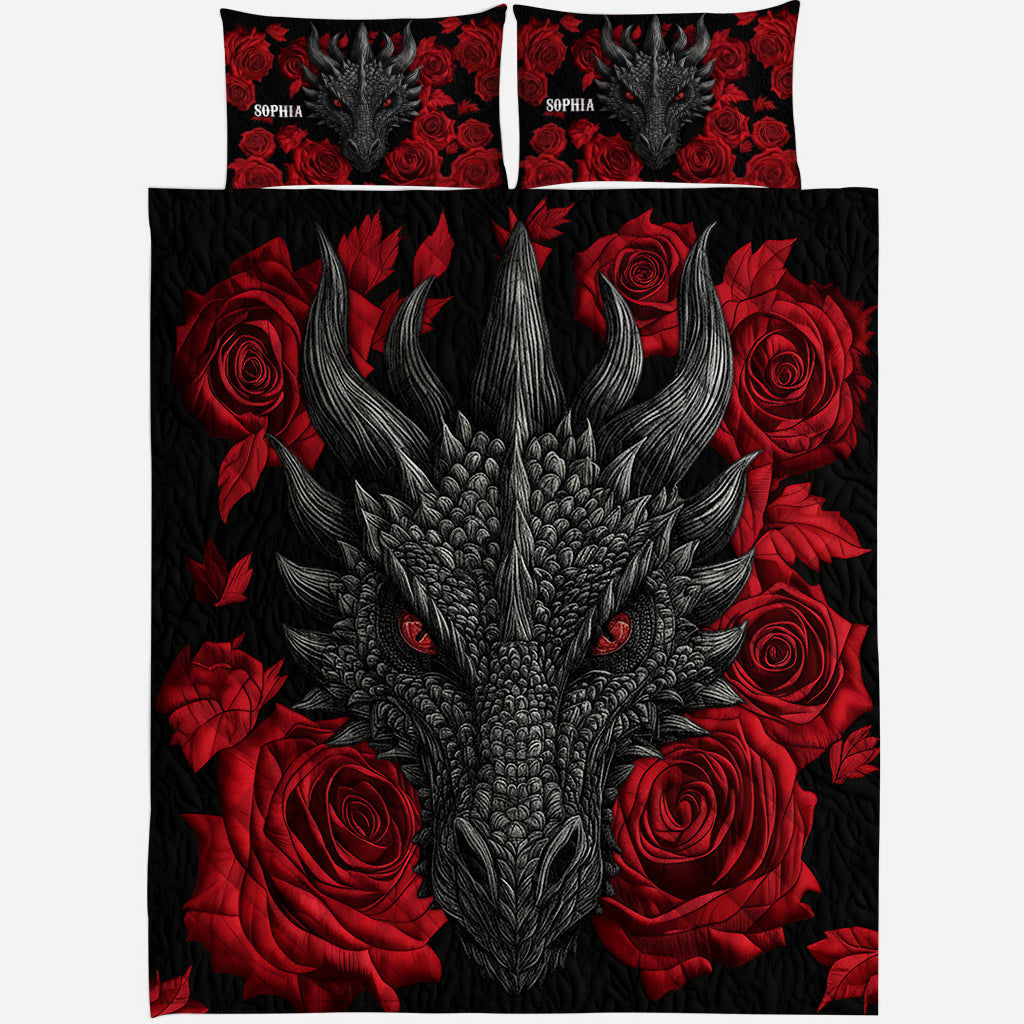 Love Dragons - Personalized Dragon Quilt Set
