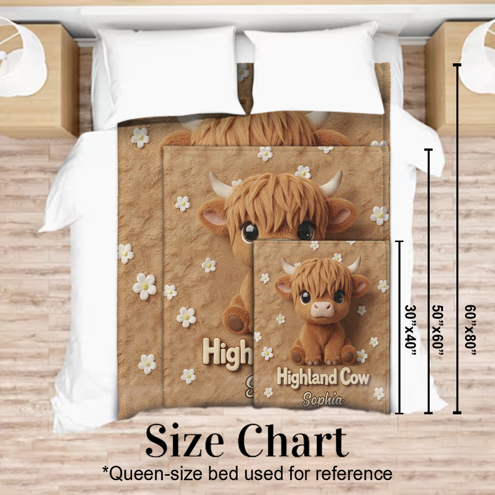 Just A Girl Who Loves Highland Cows - Personalized Highland Cow Blanket