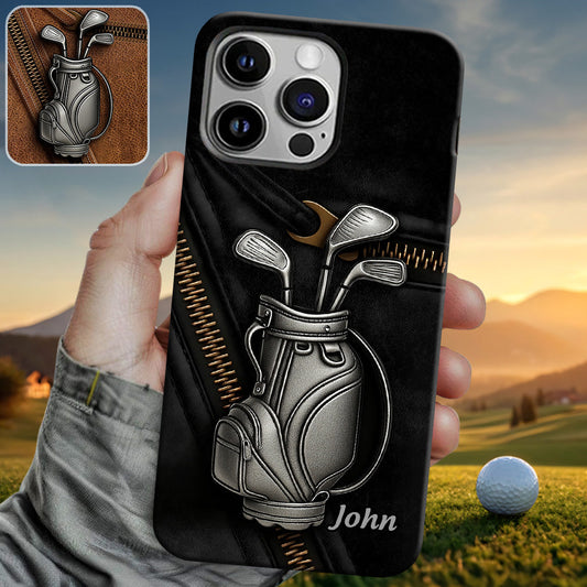 Le golf, c'est une belle promenade gâchée - Coque de téléphone personnalisée avec impression intégrale sur le thème du golf