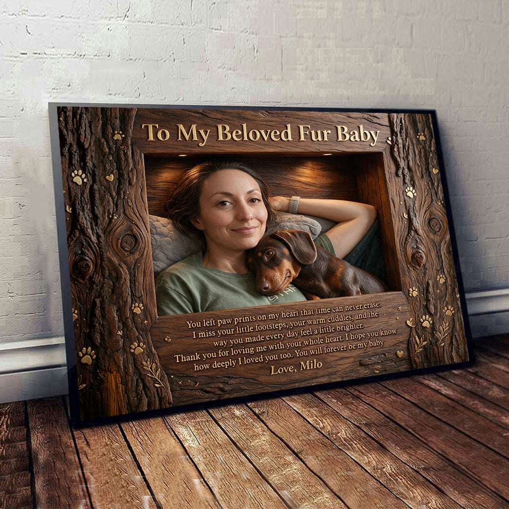 To My Fur Baby - Personalized Dog Canvas And Poster