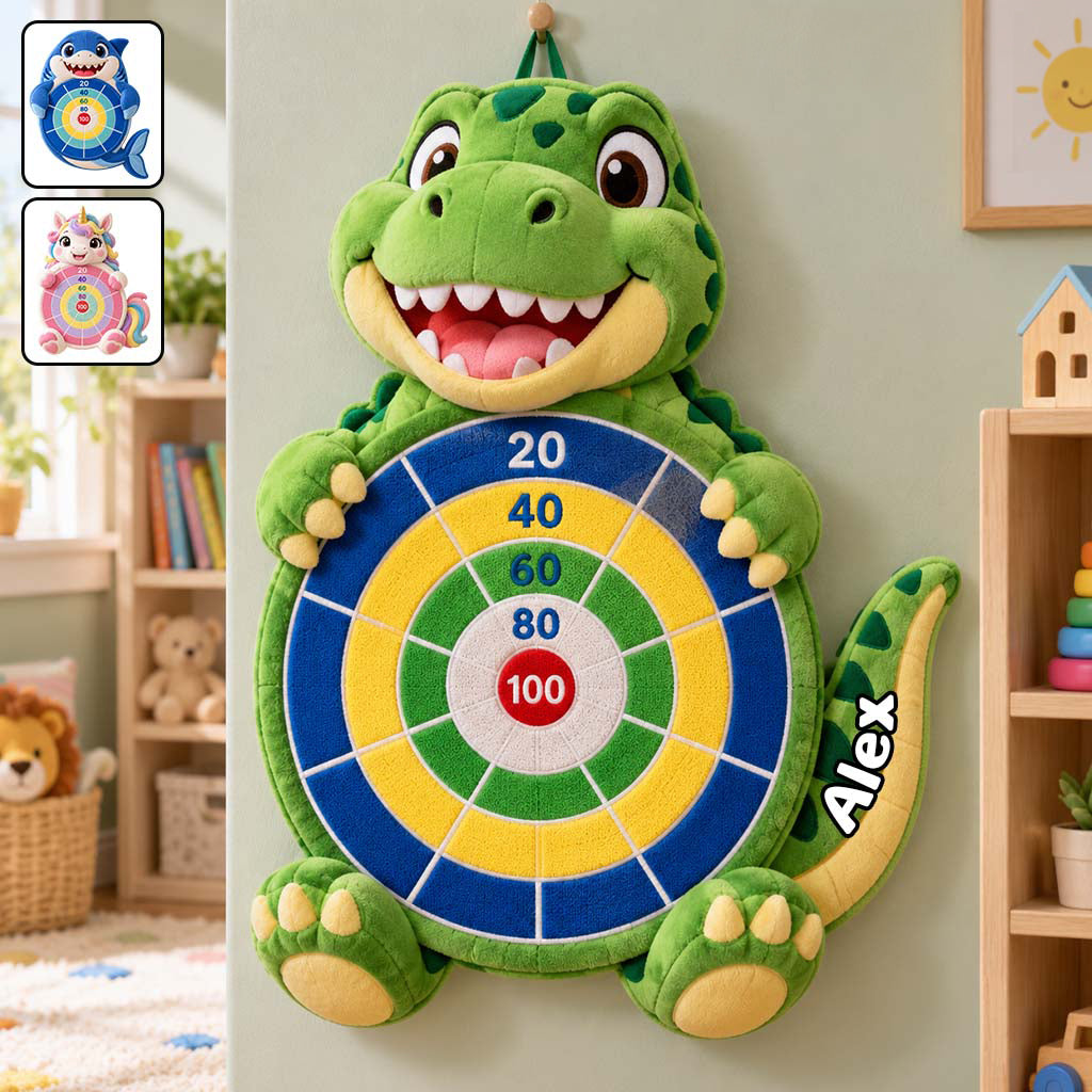 Bereit, Zielen, Kichern! - Personalisierter Kinder Sticky Ball Dartboard Set