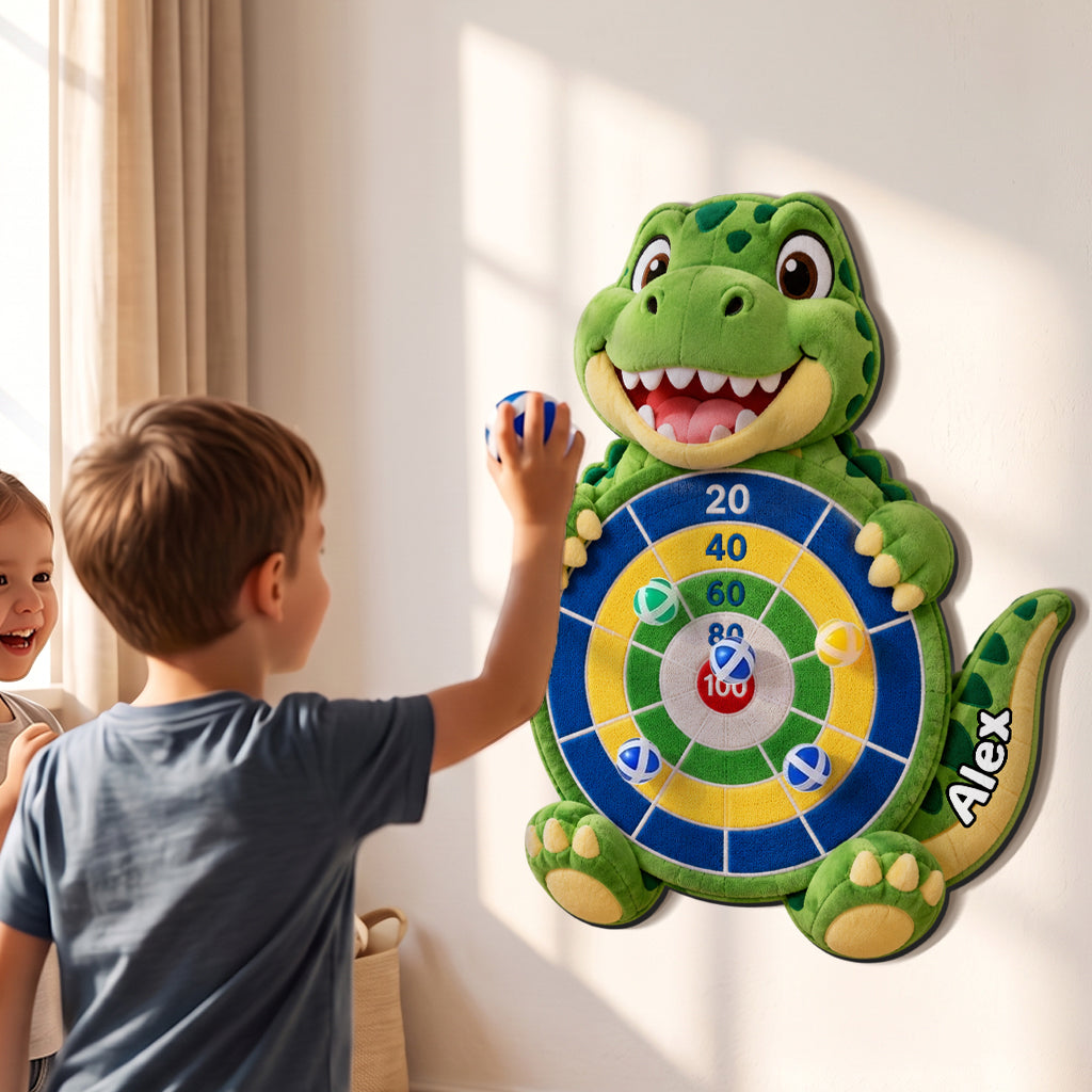 Bereit, Zielen, Kichern! - Personalisierter Kinder Sticky Ball Dartboard Set