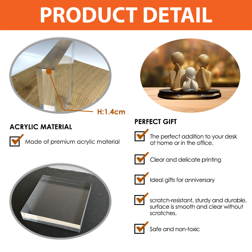 Family Forever - Personalized Family Custom Shaped Acrylic Plaque