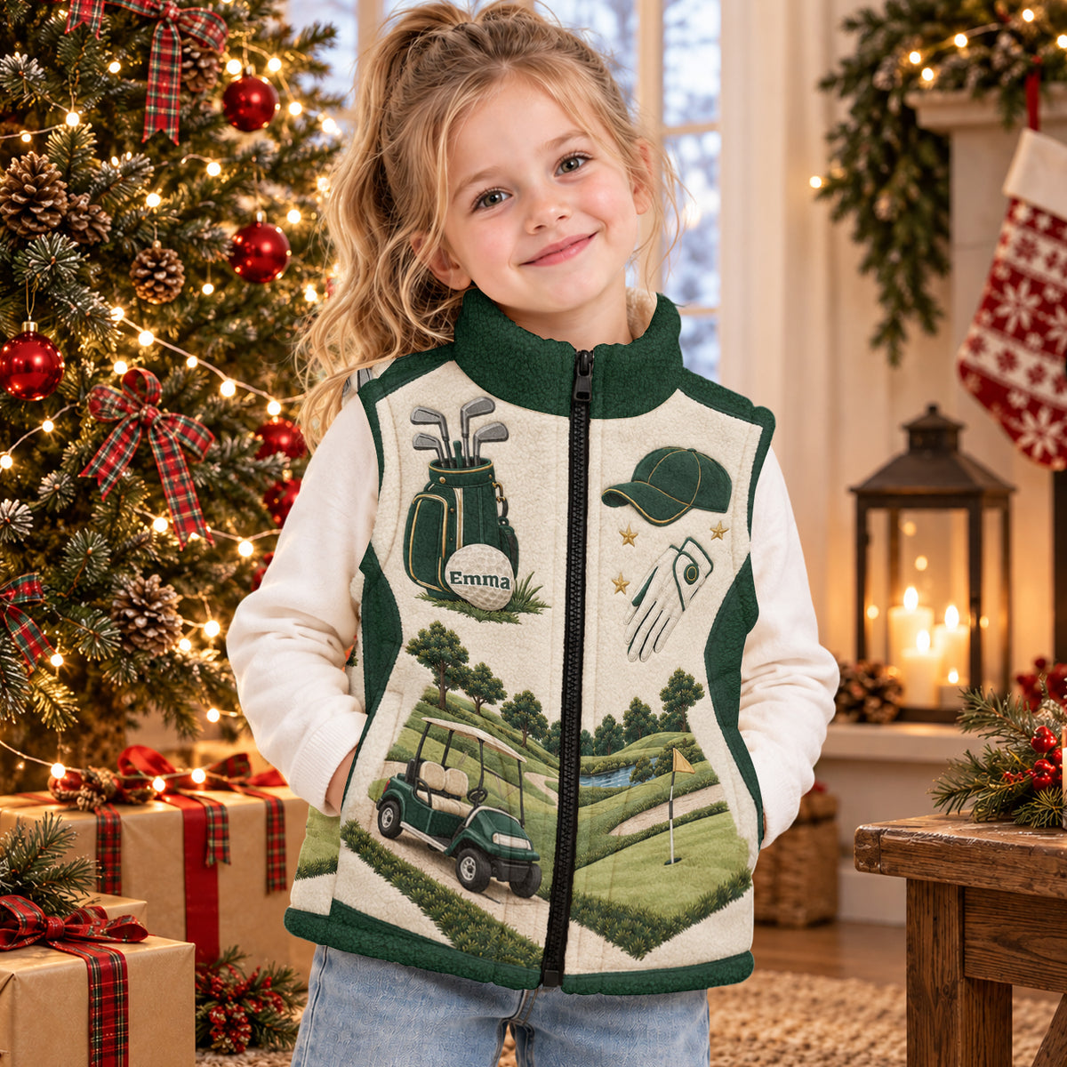 Golf Club - Personalized Golf Flannel Fleece Vest