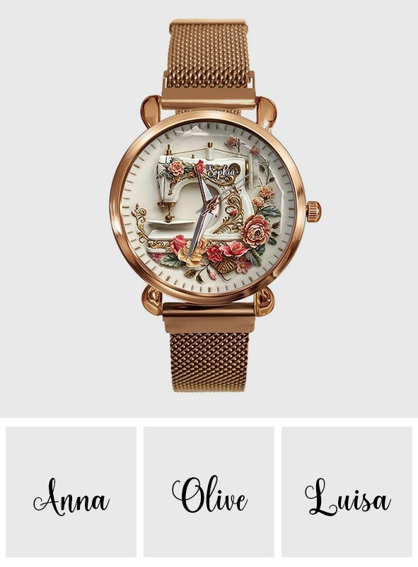 Beautiful Sewing Machine - Personalized Sewing Women Hand Watch