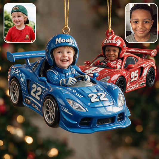 Personalisierte Kinderautos - Individuelles Premium 3D Ornament