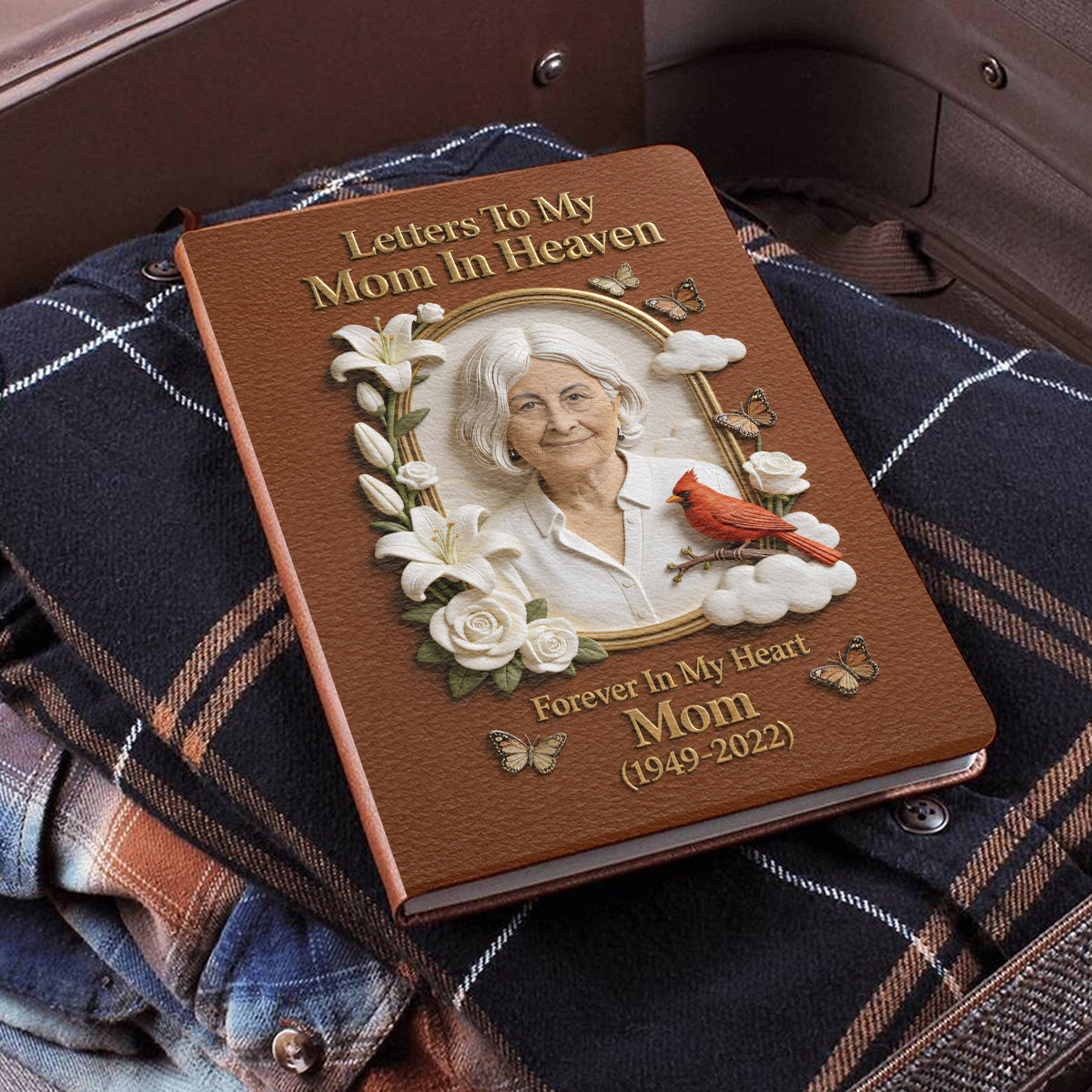 Erinnerungsgeschenk für Verstorbene – Personalisiertes Gedenk-Lederjournal