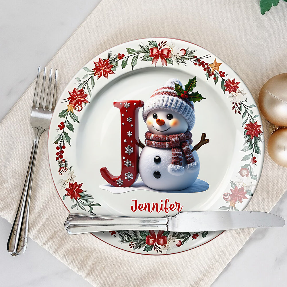 Merry Christmas - Personalized Family Ceramic Round Plate