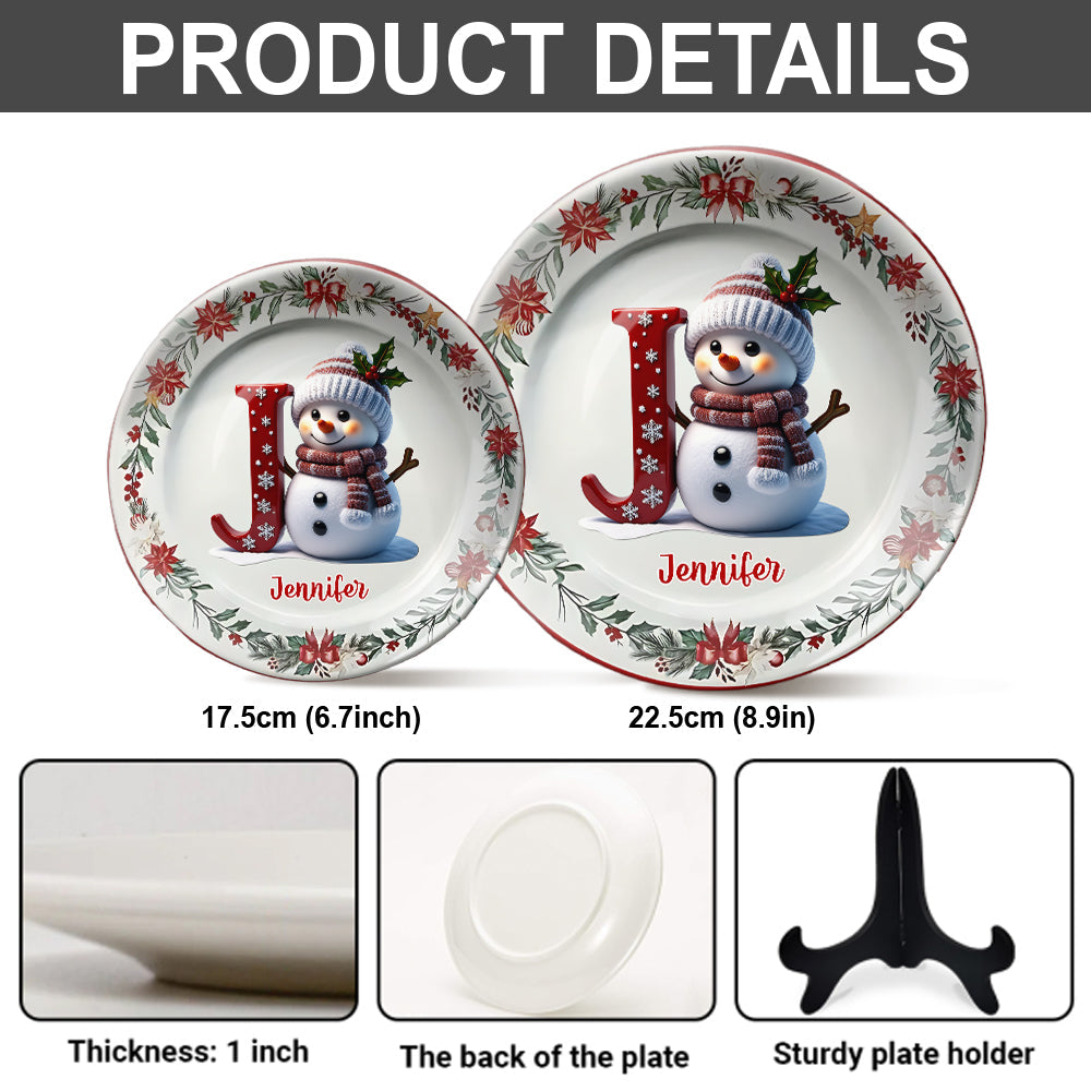 Merry Christmas - Personalized Family Ceramic Round Plate