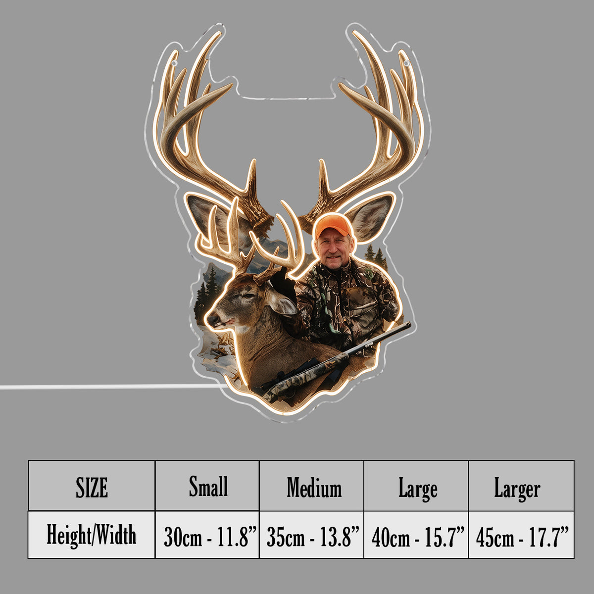 Custom From Any Photo - Personalized Hunting Neon LED Light Sign