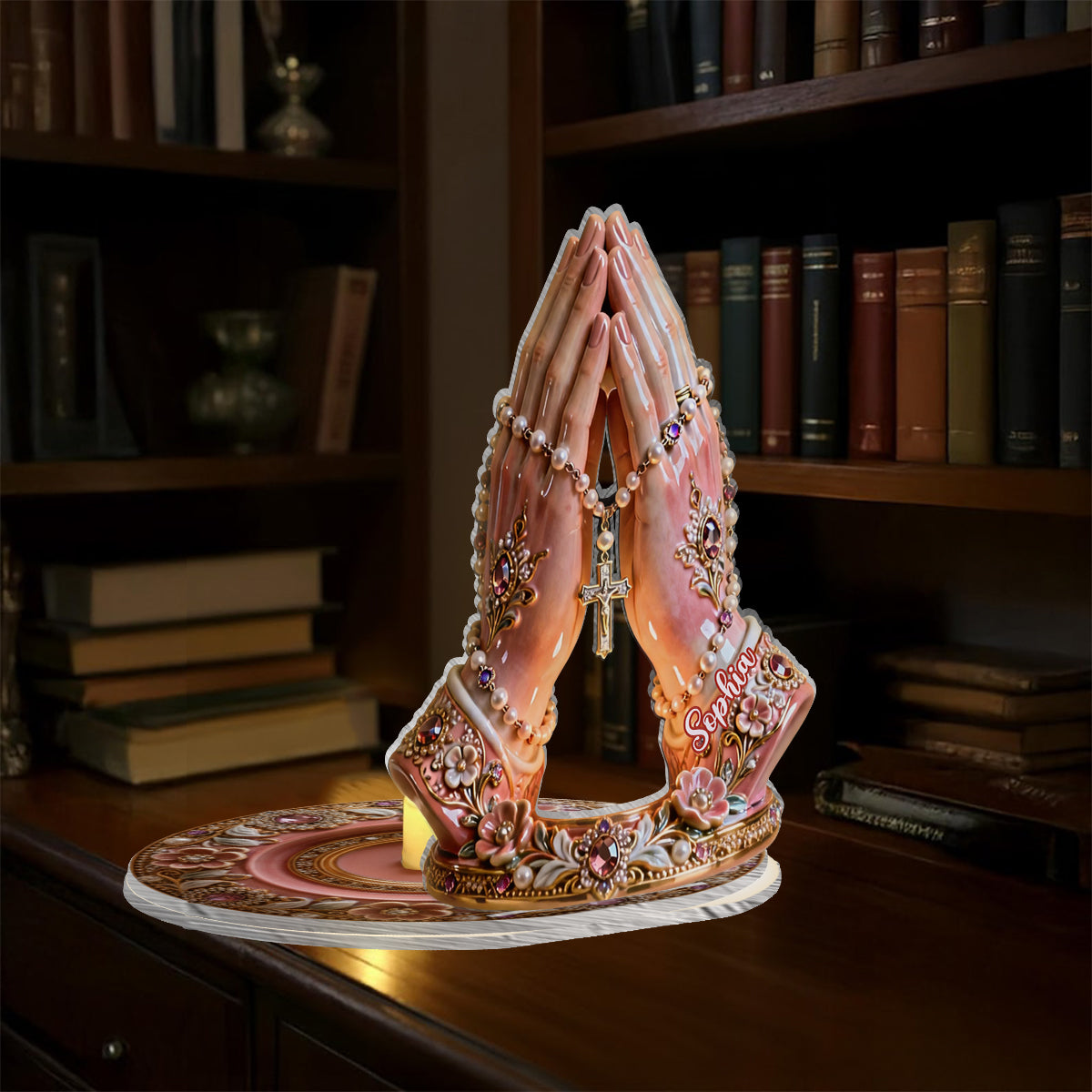 Praying Time - Personalized Christian Candle Holder Sign