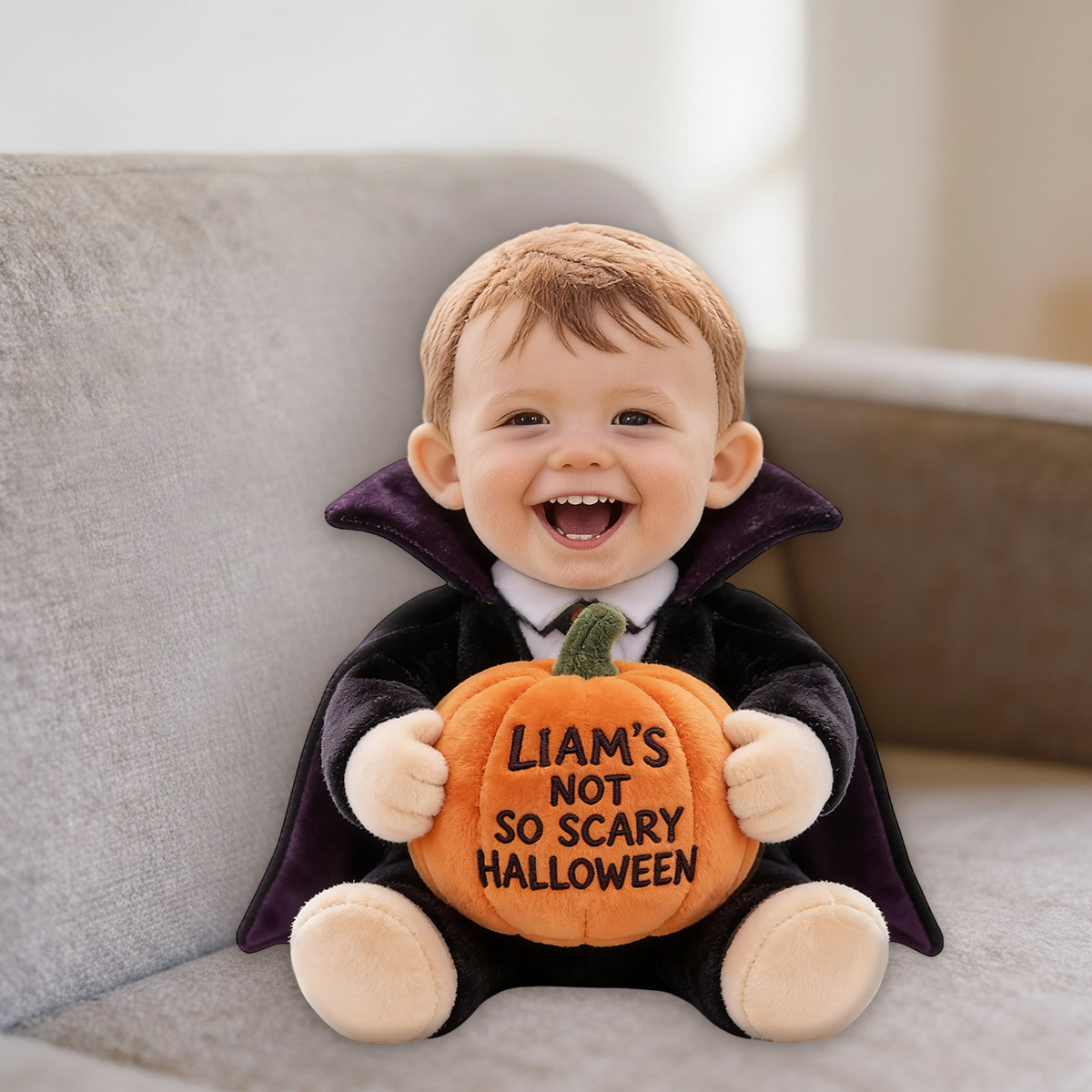 Kids Halloween Cosplay - Personalized Kid Premium Faux Fur Pillow