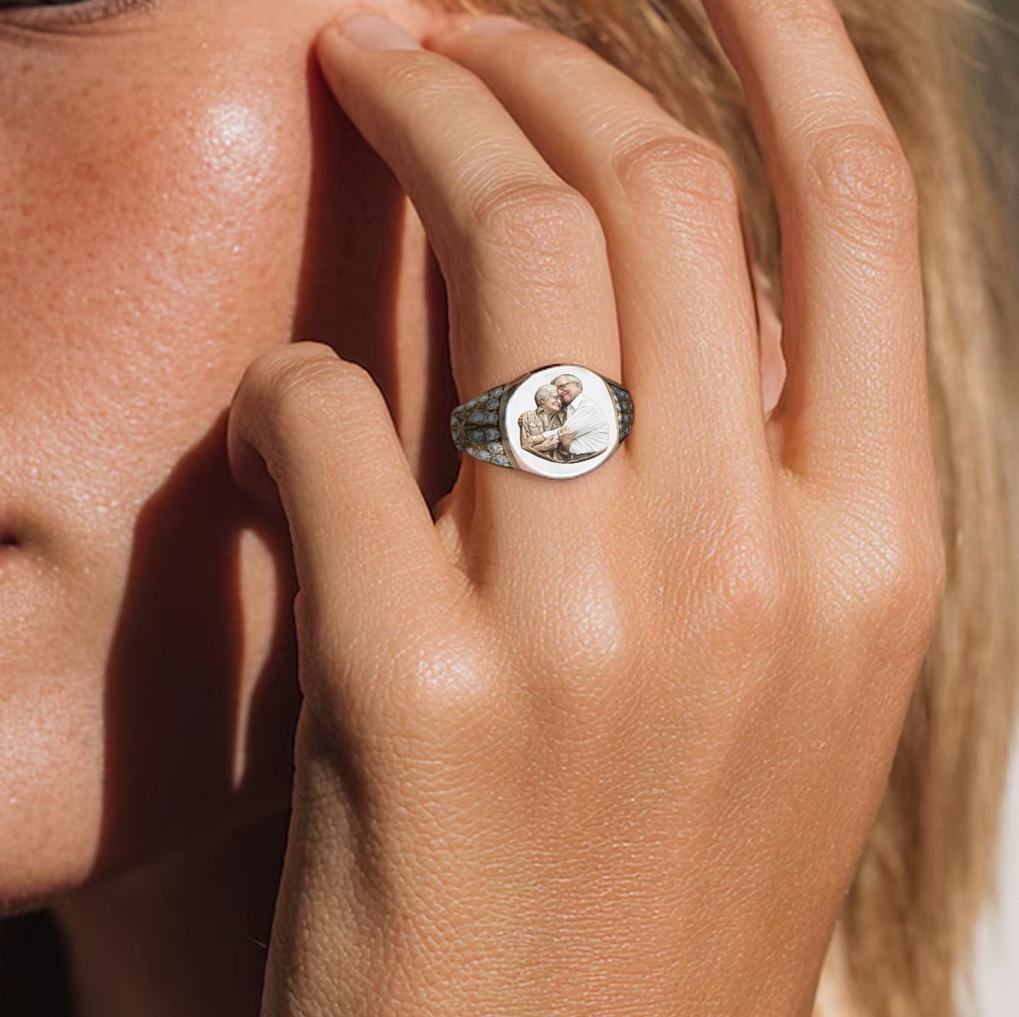 Happy Valentine's Day - Personalized Couple Signet Ring