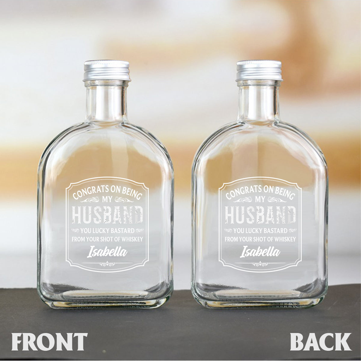 Cheers To My Amazing Husband - Personalized Couple Wine Bottle