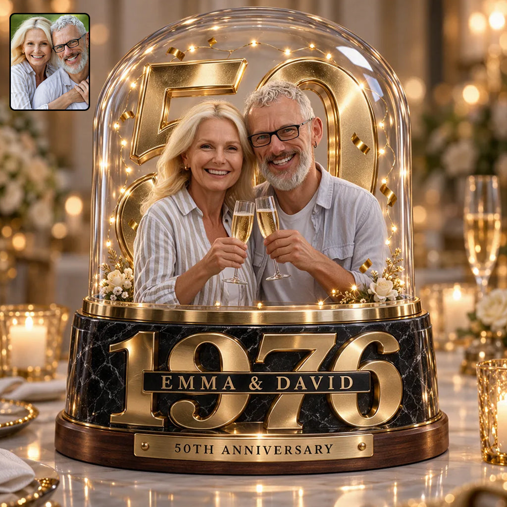 Personalisierte Geschenkidee für Paare, Romantische Jubiläumsfigur für Ehemann und Ehefrau mit Namen und Datum, Freund Freundinnen Geschenk - Personalisierte Paar Acrylplakette