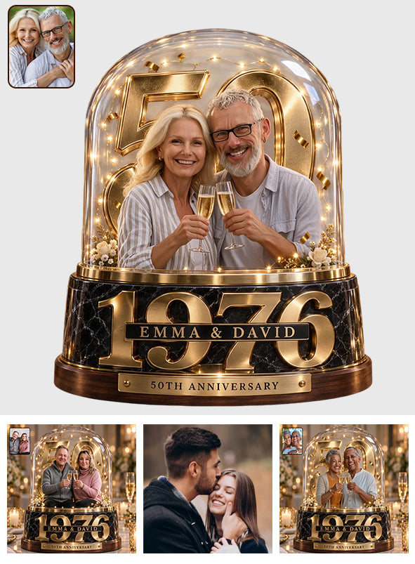 Personalisierte Geschenkidee für Paare, Romantische Jubiläumsfigur für Ehemann und Ehefrau mit Namen und Datum, Freund Freundinnen Geschenk - Personalisierte Paar Acrylplakette