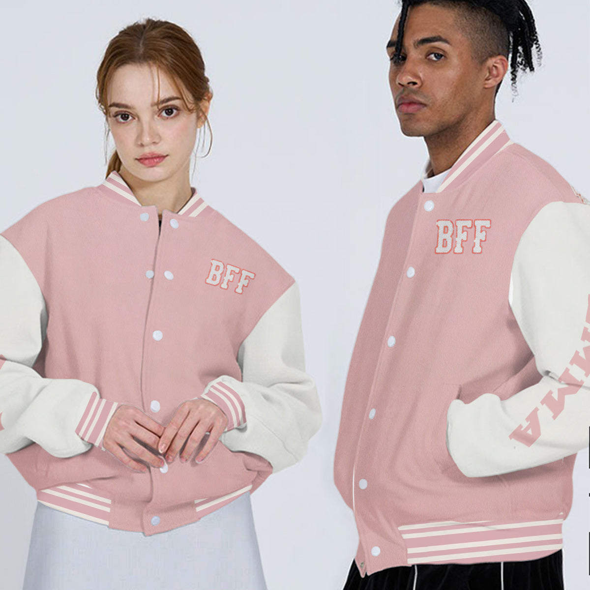 Besties Forever - Personalized Bestie Varsity Jacket