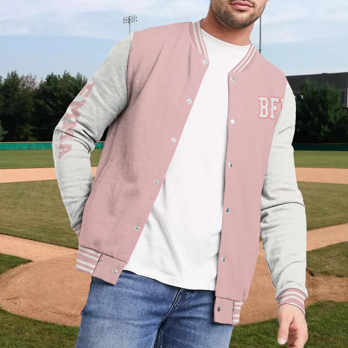 Besties Forever - Personalized Bestie Varsity Jacket