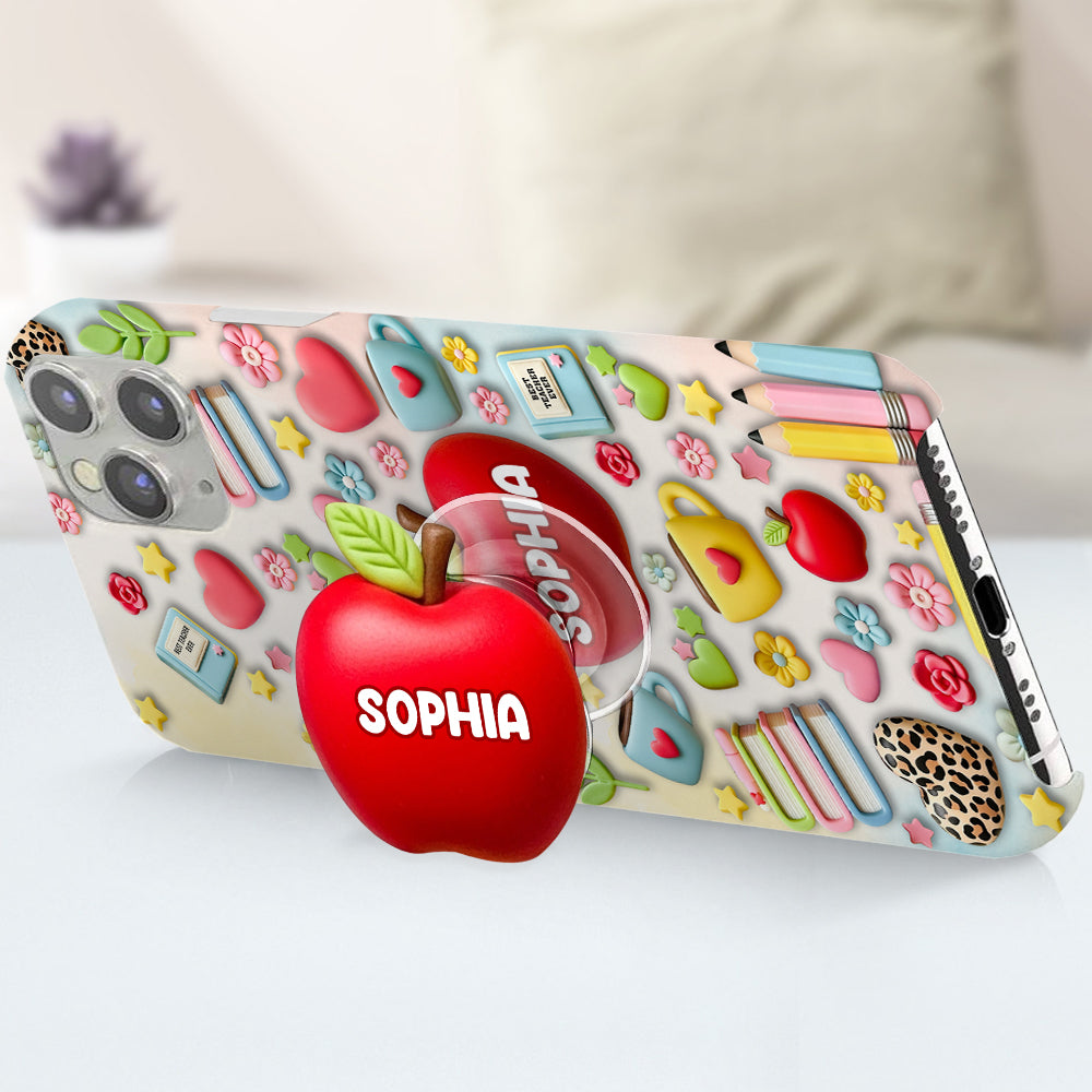 Meilleur professeur du monde - Coque de téléphone et support de téléphone personnalisés avec impression intégrale - Meilleur professeur