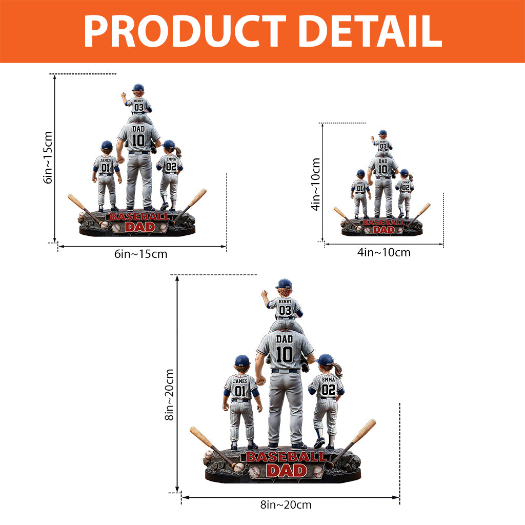 Baseball Dad - Personalized Baseball Custom Shaped Acrylic Plaque