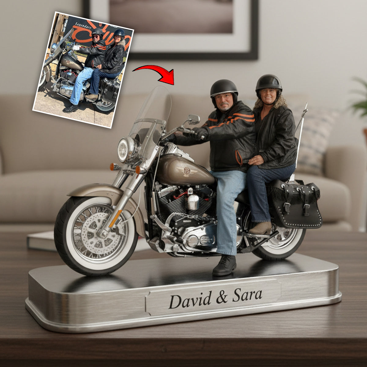 Custom From Any Photo - Personalized Biker Custom Shaped Acrylic Plaque