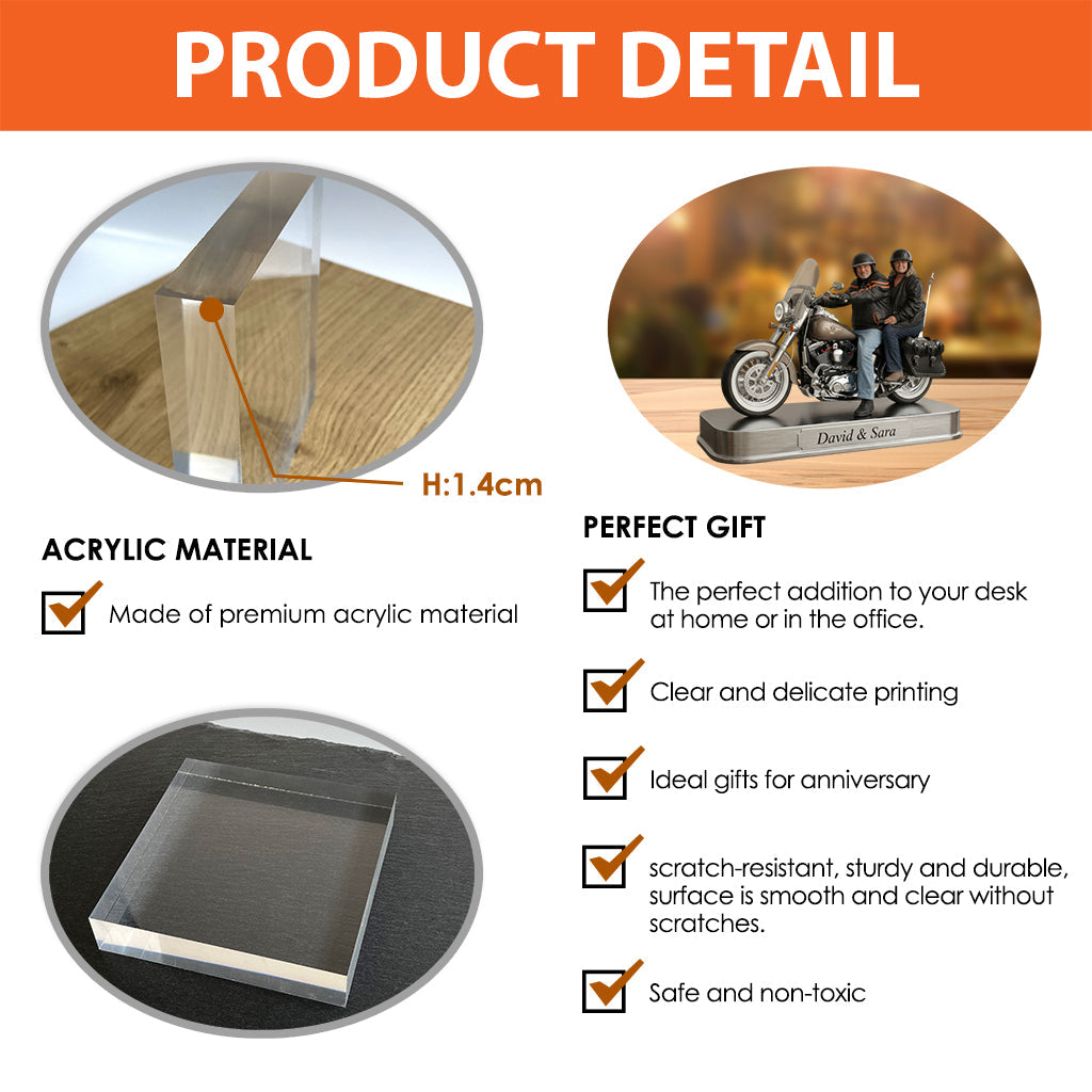 Custom From Any Photo - Personalized Biker Custom Shaped Acrylic Plaque