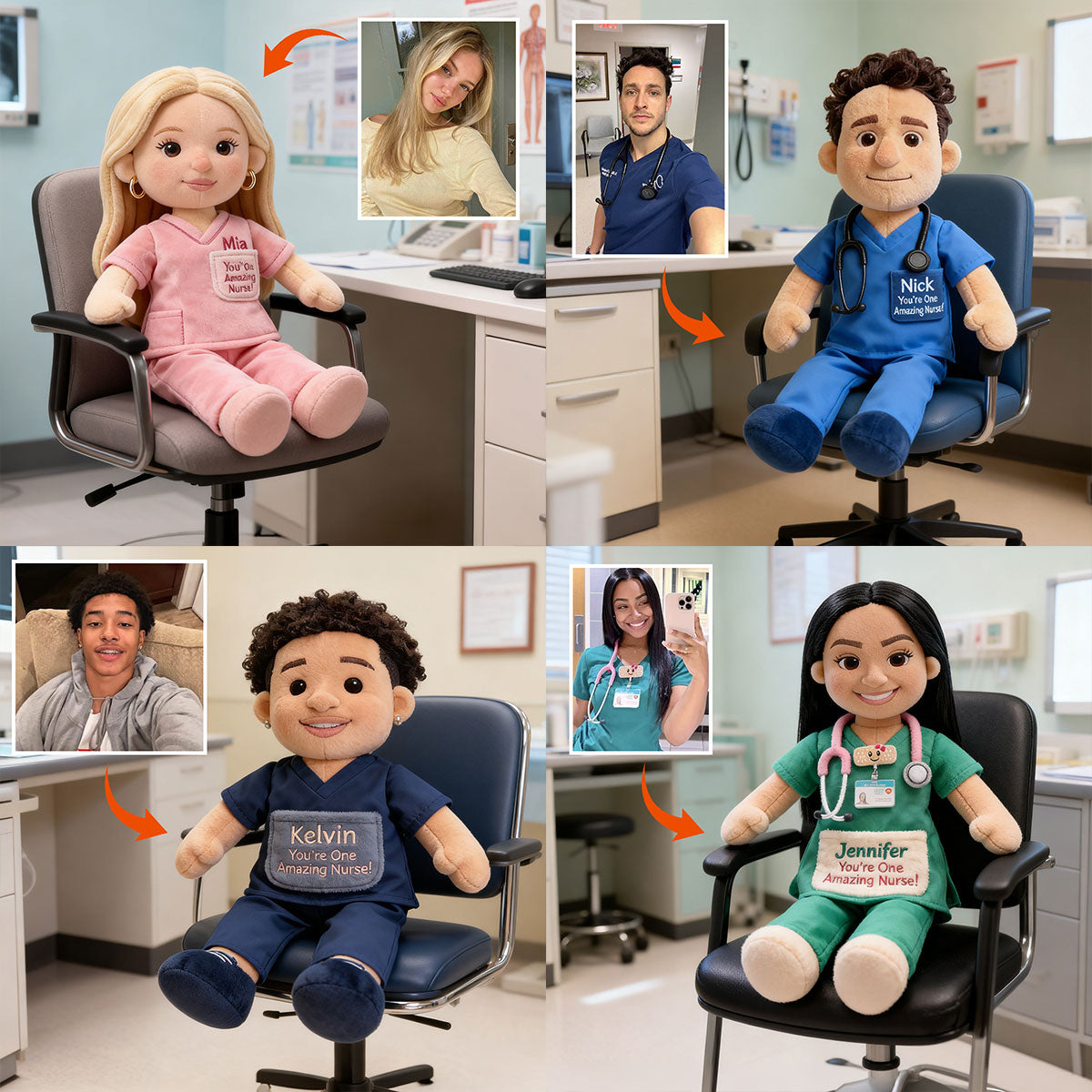 Vous faites un excellent travail ! - Oreiller en fausse fourrure premium personnalisé pour infirmière