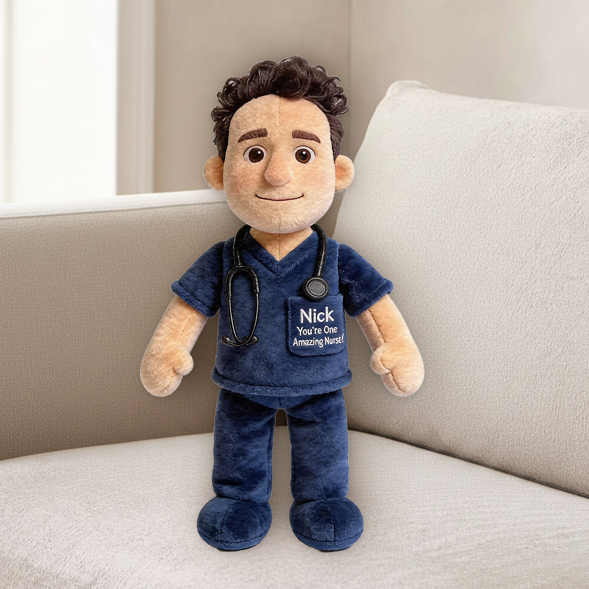 Vous faites un excellent travail ! - Oreiller en fausse fourrure premium personnalisé pour infirmière