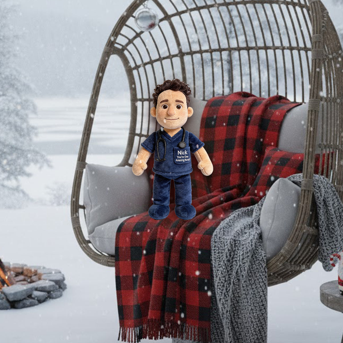 Vous faites un excellent travail ! - Oreiller en fausse fourrure premium personnalisé pour infirmière