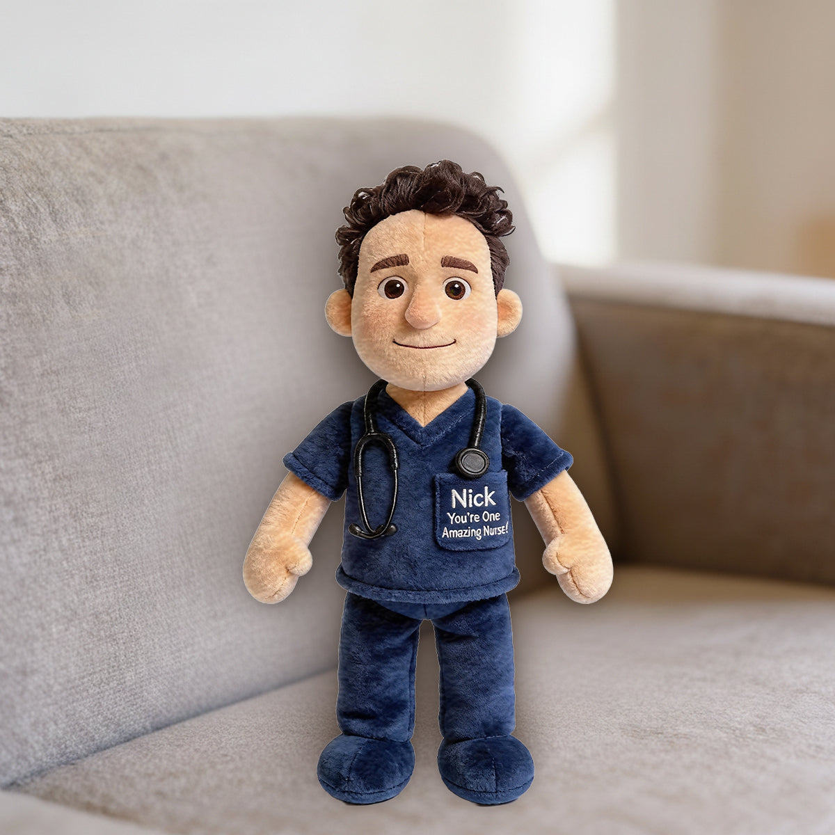 Vous faites un excellent travail ! - Oreiller en fausse fourrure premium personnalisé pour infirmière