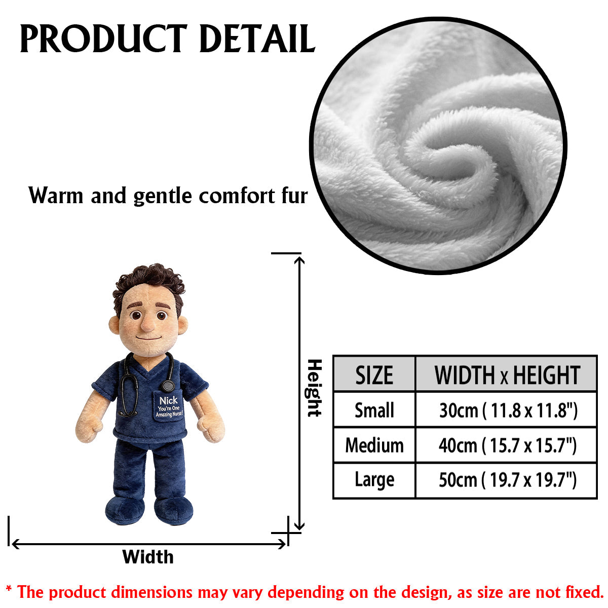 Vous faites un excellent travail ! - Oreiller en fausse fourrure premium personnalisé pour infirmière