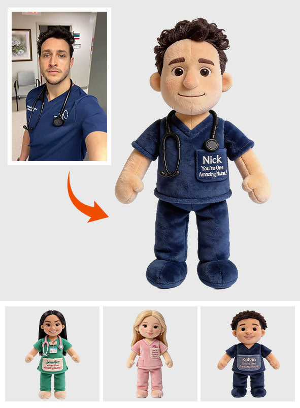 Vous faites un excellent travail ! - Oreiller en fausse fourrure premium personnalisé pour infirmière