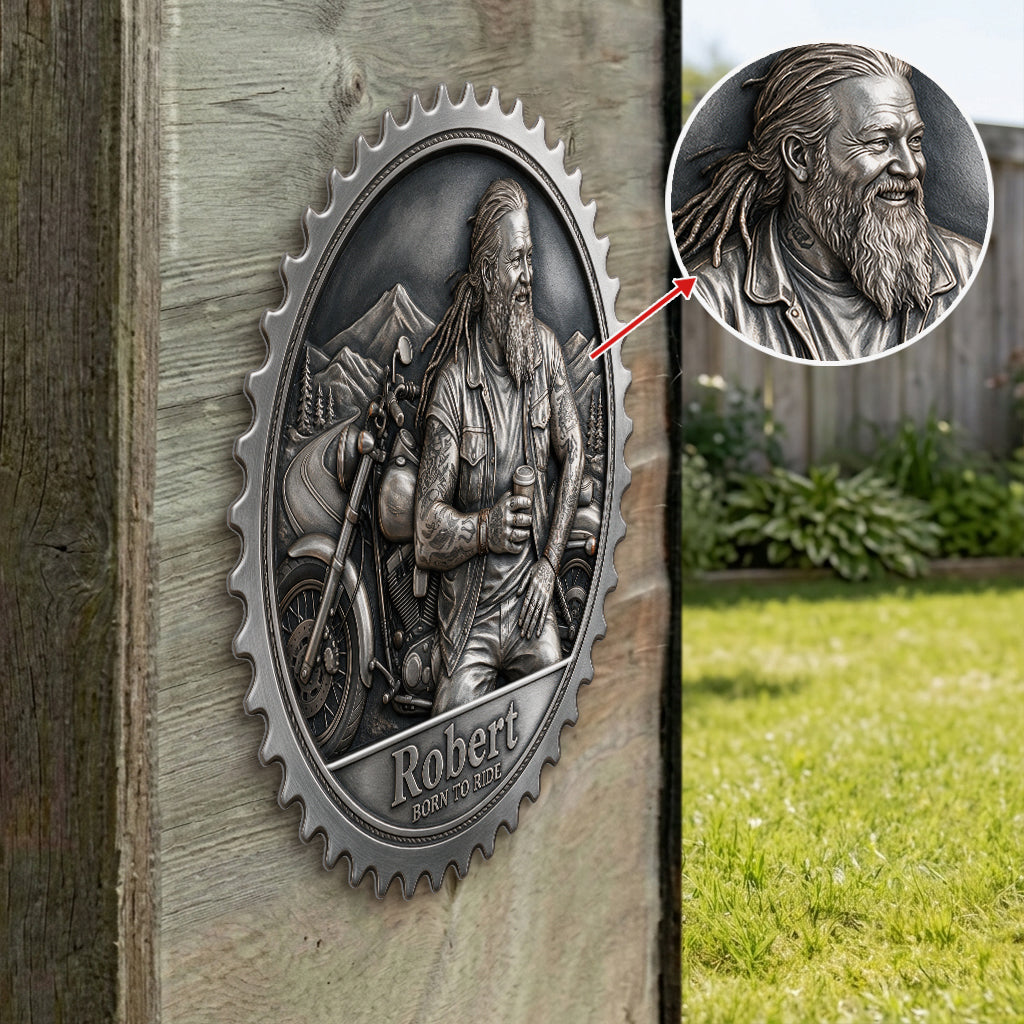 Born To Ride - Personalized Biker 3D Printed Cut Metal Sign