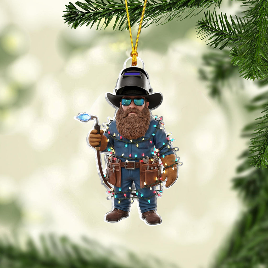 Funny Welder Custom Ornament From Photo - Personalized Welder Ornament