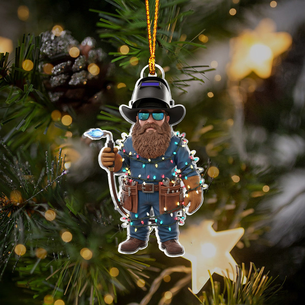 Funny Welder Custom Ornament From Photo - Personalized Welder Ornament