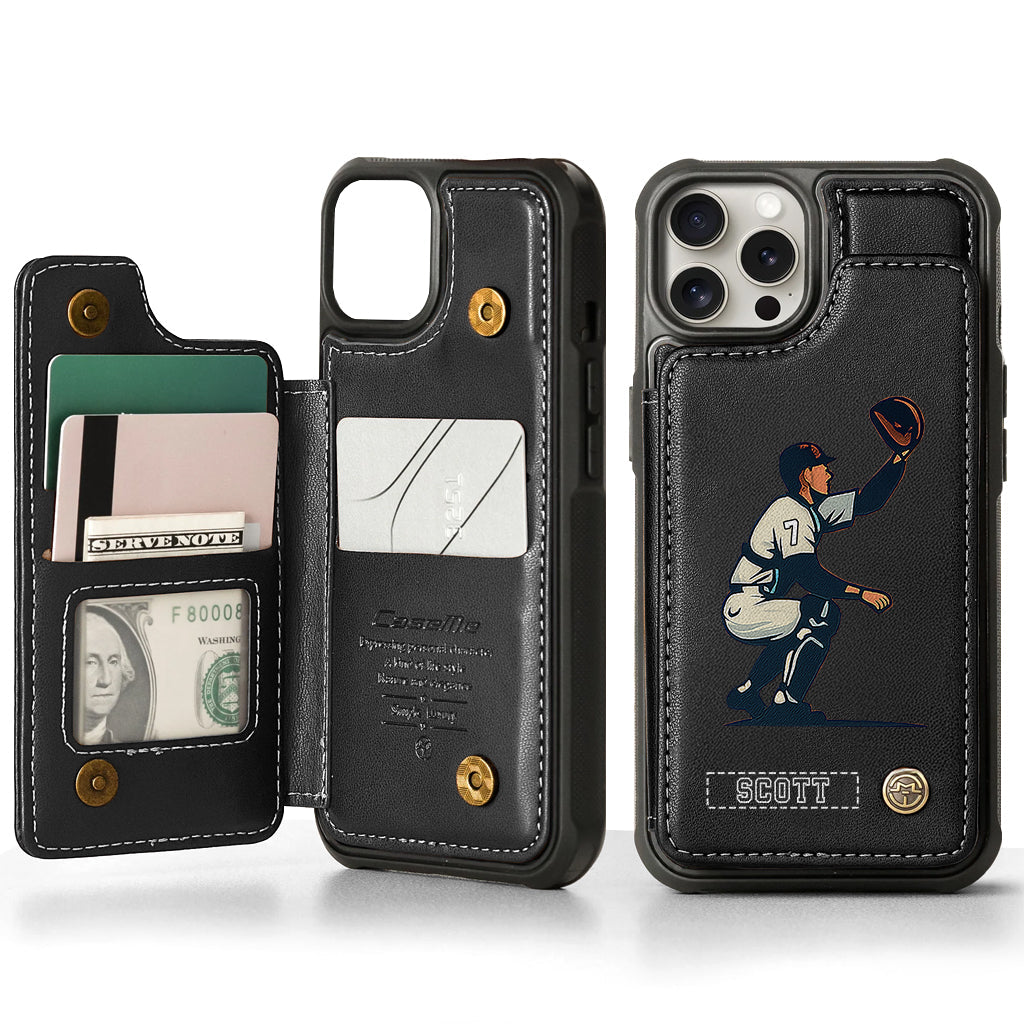 Tis Baseball Season - Personalized Baseball Wallet Phone Case