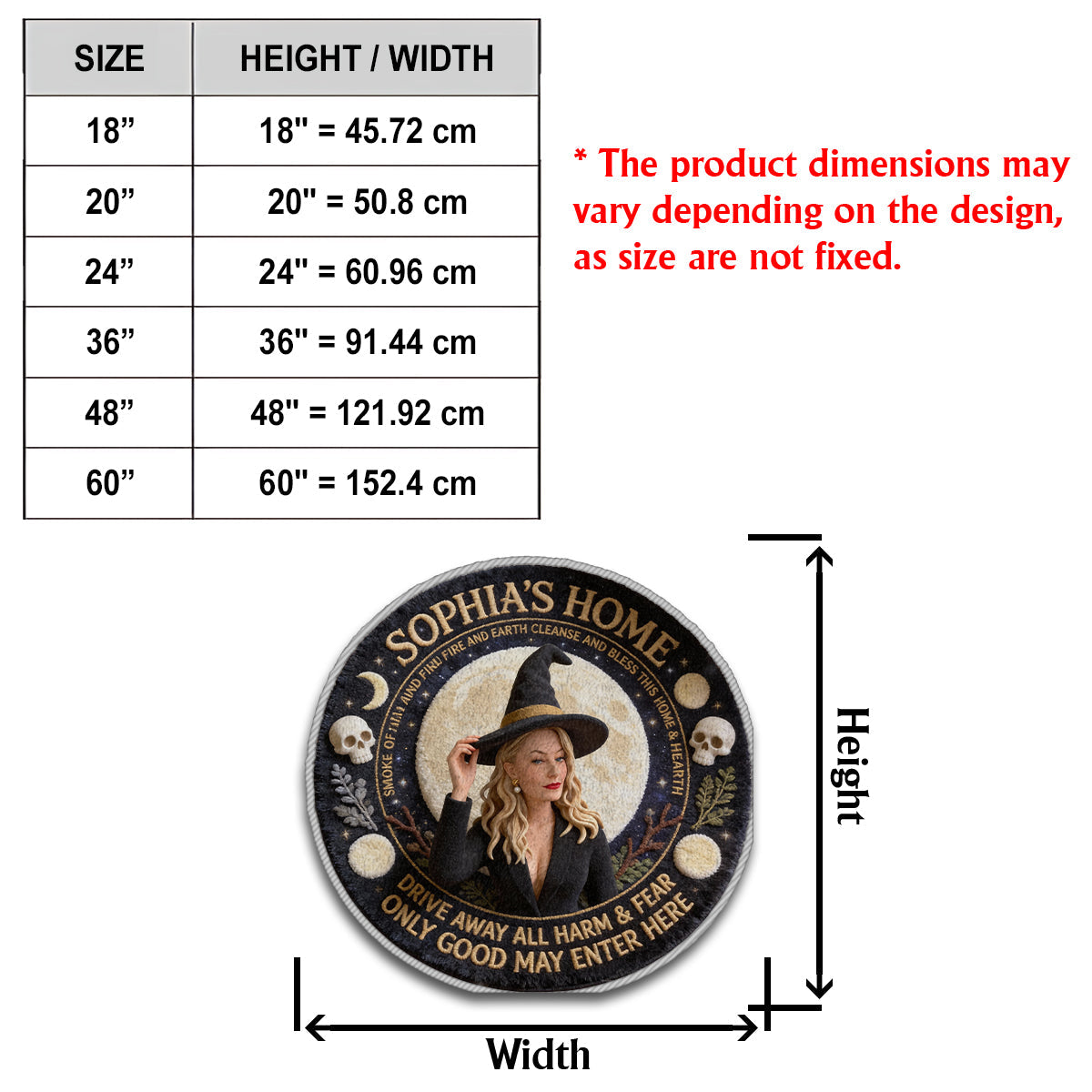 Magical Witch - Personalized Witch Non-Slip Tufted Rug