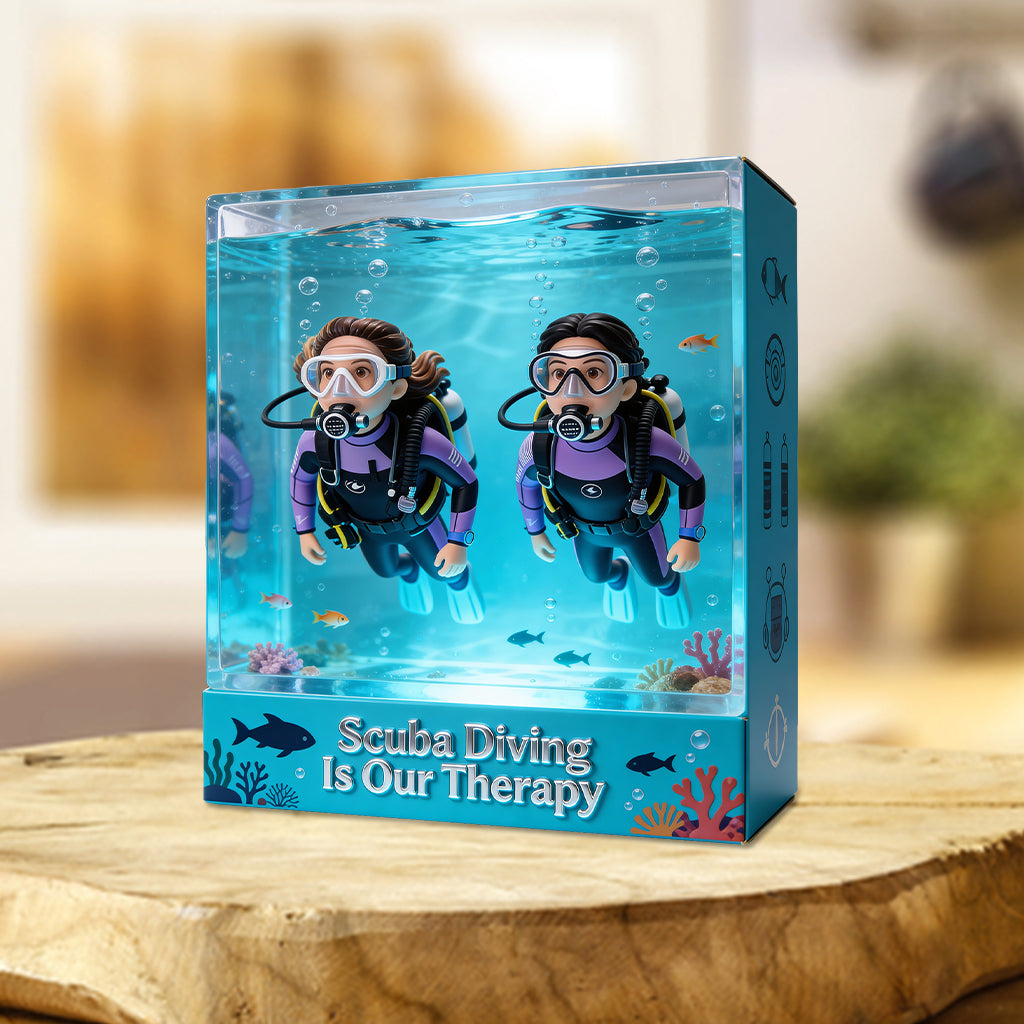 Tauchen, der Meistertaucher – personalisierte, individuell geformte Acrylplakette zum Thema Tauchen