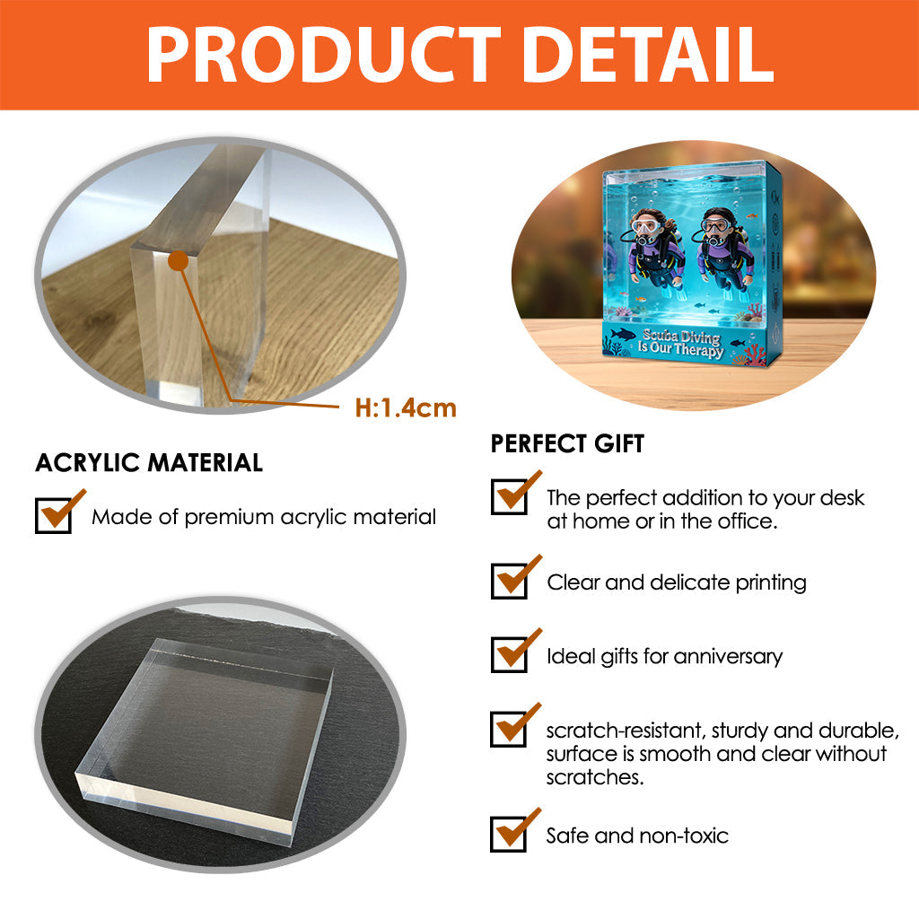 Tauchen, der Meistertaucher – personalisierte, individuell geformte Acrylplakette zum Thema Tauchen