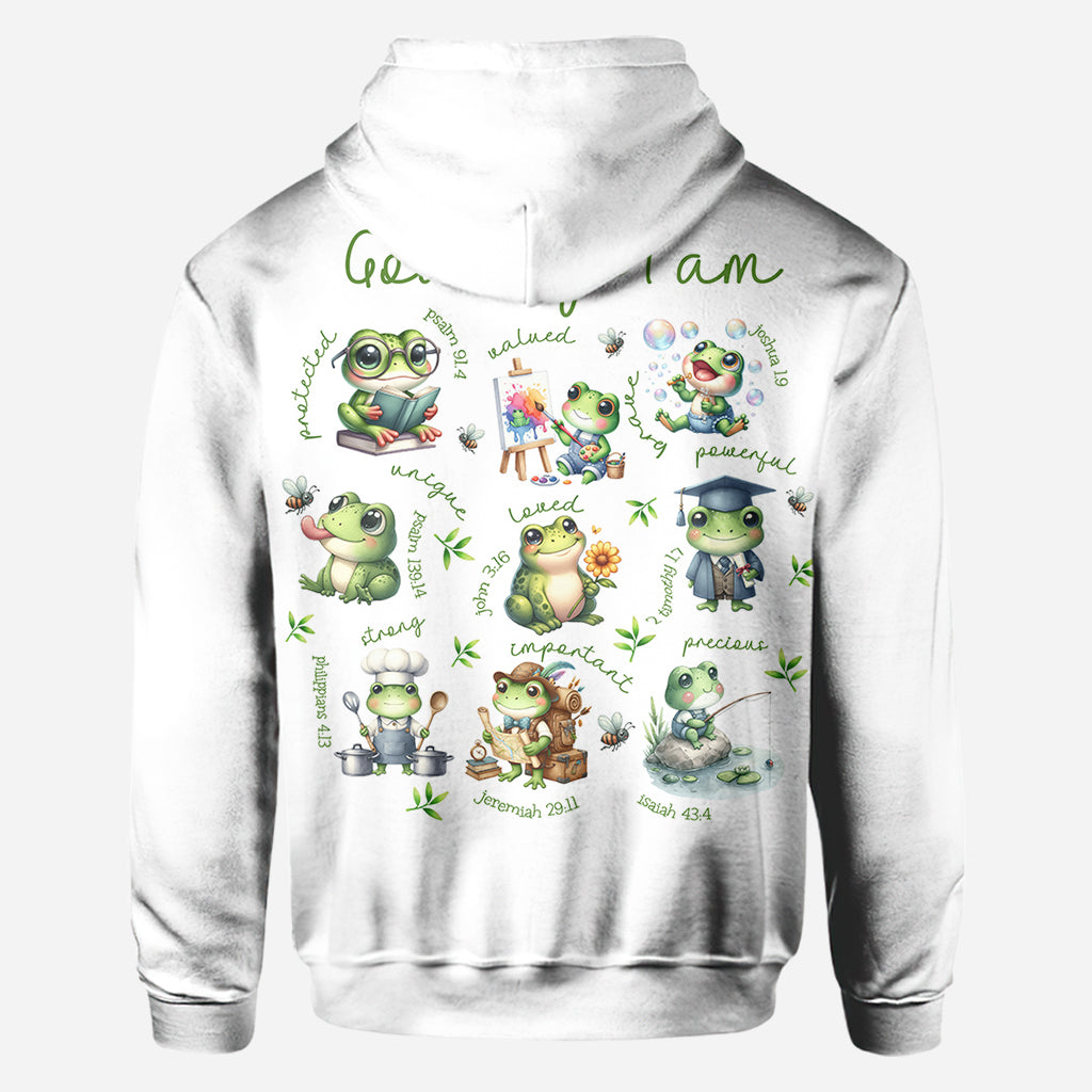 Dieu dit que je suis - T-shirt personnalisé grenouille intégrale
