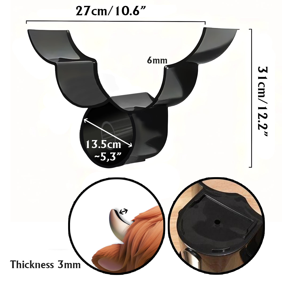 Votre serviette, mon Seigneur, Vache Rigolote - Porte-papier toilette personnalisé en forme de vache des Highlands