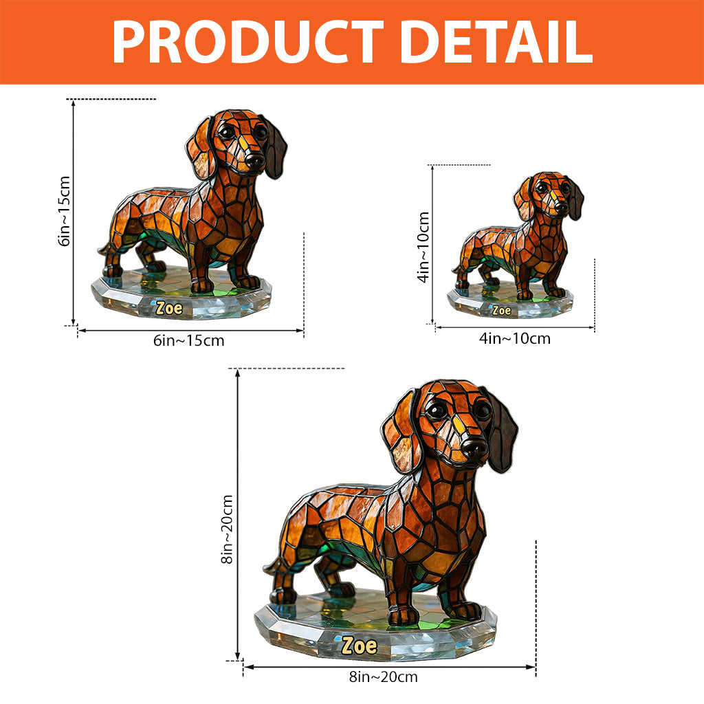 Stained Glass Dog - Personalized Dog Custom Shaped Acrylic Plaque