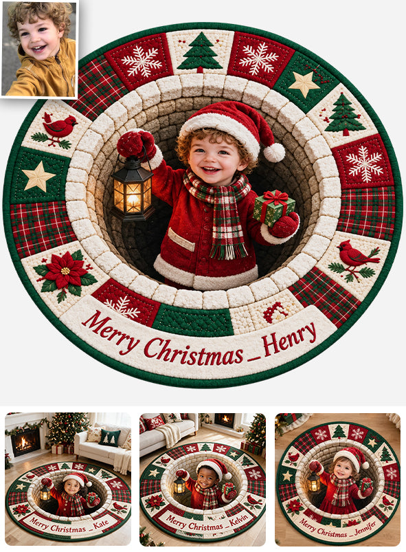 Merry Christmas - Personalized Kid Non-Slip Tufted Rug