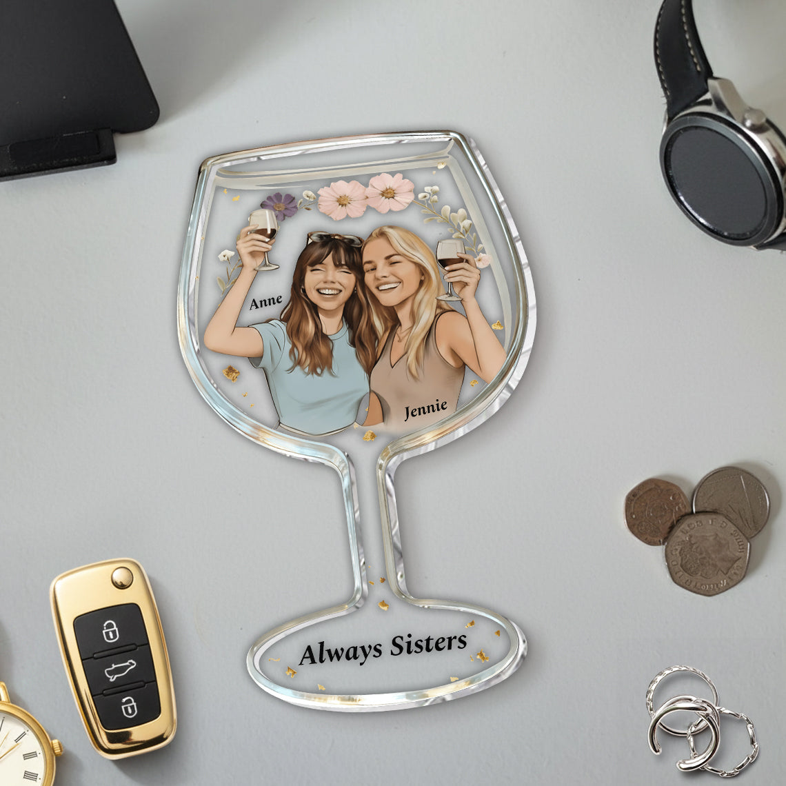 Custom From Any Photo - Personalized Bestie Catch-All Tray